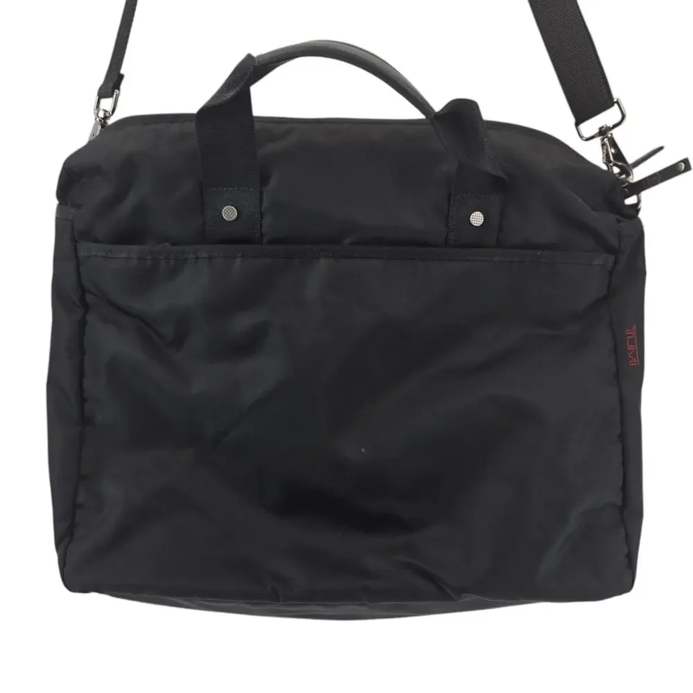 Tumi Tech Essential Gear Travel Briefcase Bag Black Adjustable Strap‎ Business